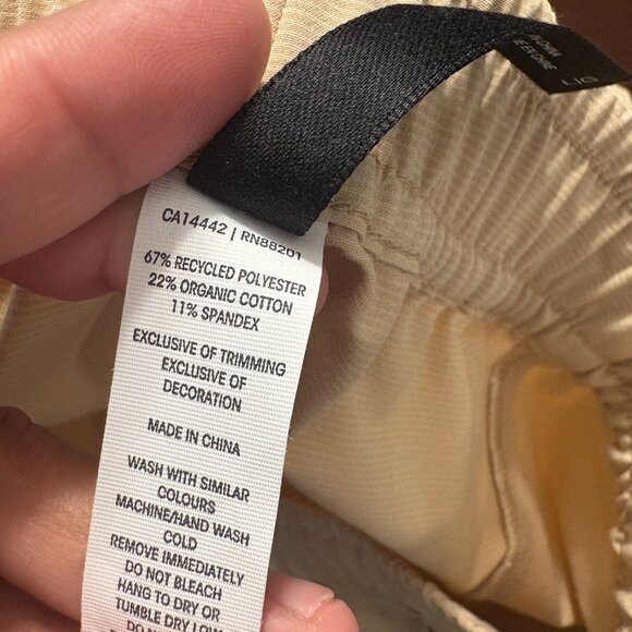 MPG Rove Short with Piping Irish Cream New Size Large Relaxed Fit Elastic Waist - Picture 10 of 11